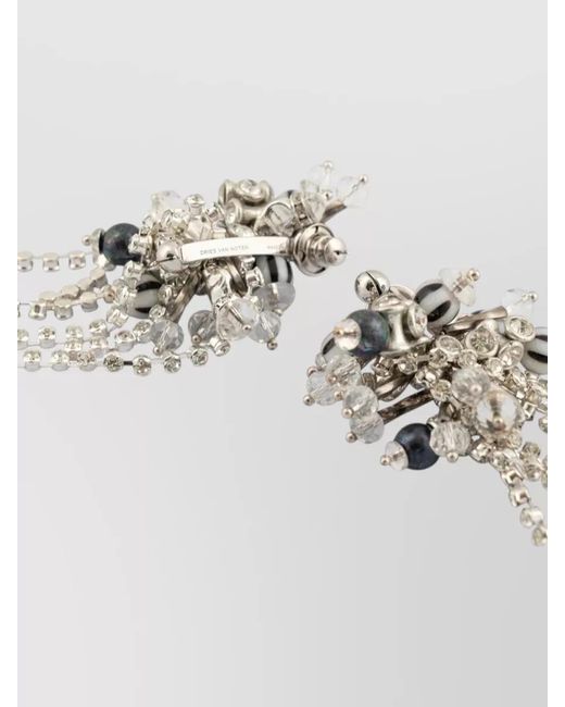 Dries Van Noten Multicolor Embellished Earrings