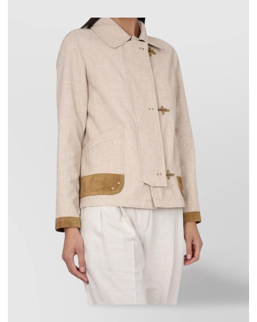Fay Natural Fitted Jacket