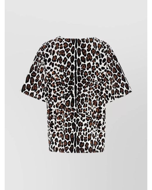 Dolce & Gabbana Black Animal Print Logo T-Shirt