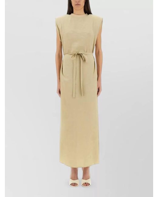 Alysi Natural Peach Touch Long Dress Waist Tie