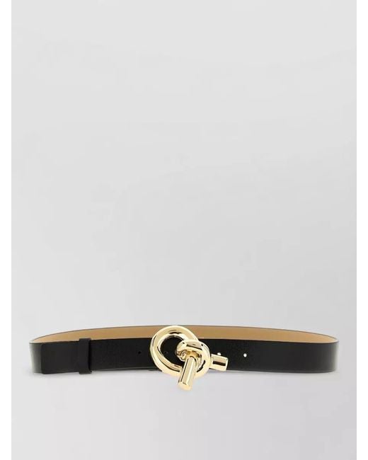 Fabiana Filippi White Leather Knot Buckle Belt