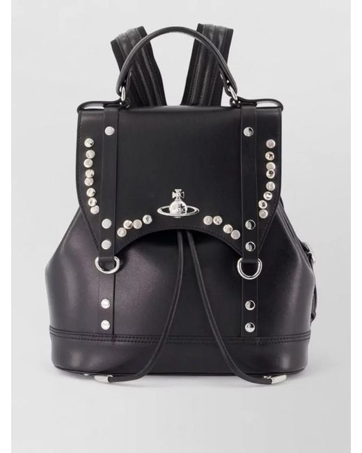 Vivienne Westwood Black Max Small Leather Backpack