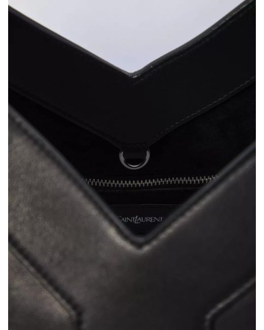 Saint Laurent Black Large Y Tote Bag Leather Design for men
