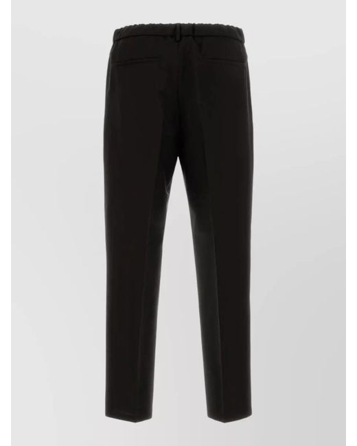 Jil Sander Black Virgin Wool Tailored Trousers for men