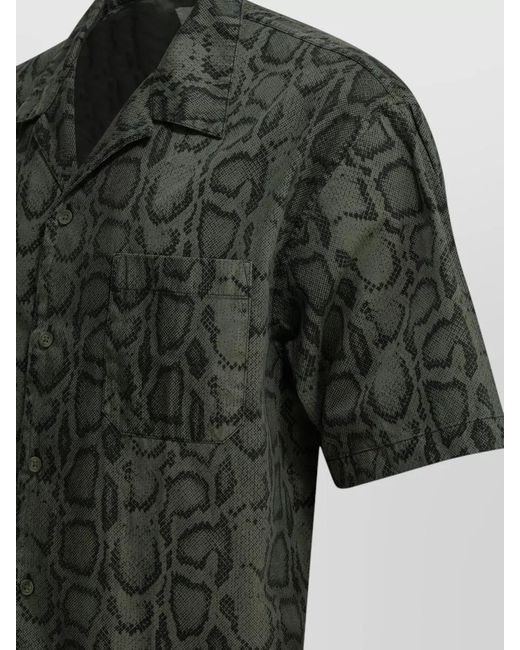 Carhartt Green Snake Camo Camp Collar Short Sleeve Shirt for men