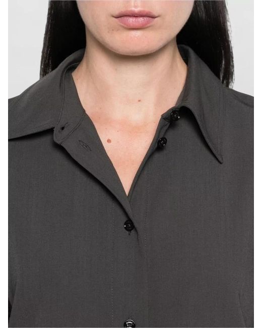 Totême Black Long-Sleeve Shirt