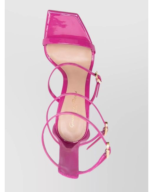 Gianvito Rossi Pink Calf Leather High Heel Sandals
