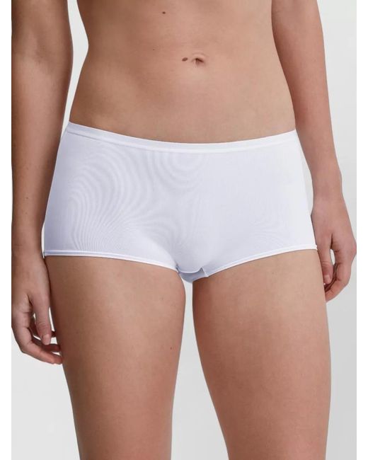 Calida White Seamless Brief Mid Rise Elastic Waistband