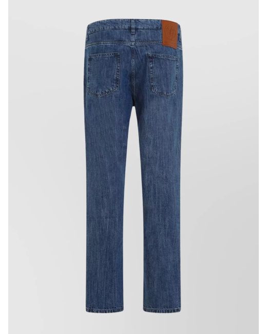 Etro Blue Denim Straight-Leg Jeans for men