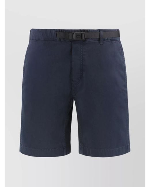 Woolrich Blue Cotton Bermuda Shorts for men