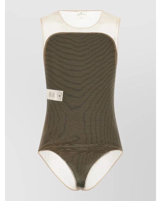 Courreges Black Sleeveless Crew-Neck Bodysuit