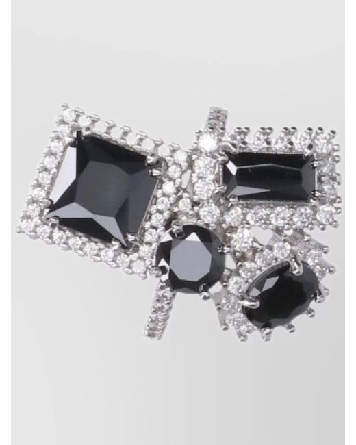 Maison Margiela White High Fashion Multi Stone Statement Ring