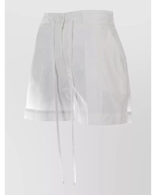 P.A.R.O.S.H. White Tailored Shorts