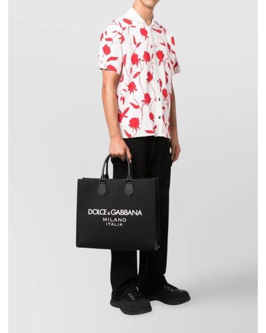 Dolce & Gabbana Black Nylon Large Tote Bag for men