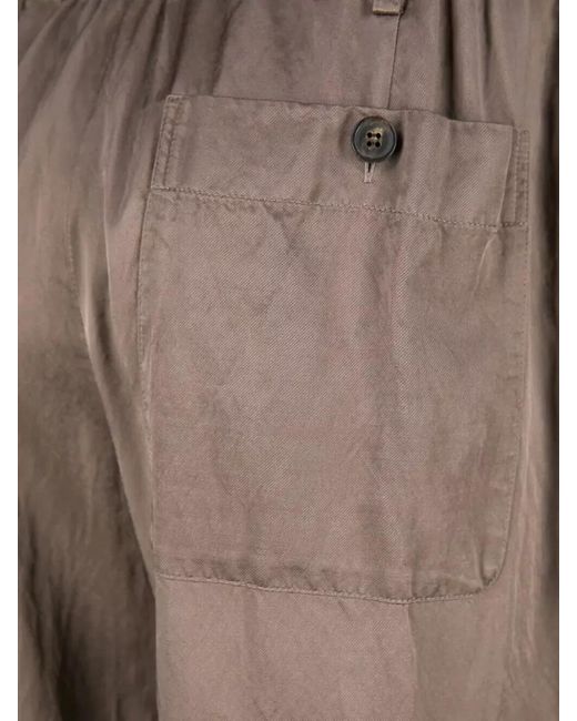 Dries Van Noten Natural Viscose Trousers Straight Leg Buttoned Pocket for men