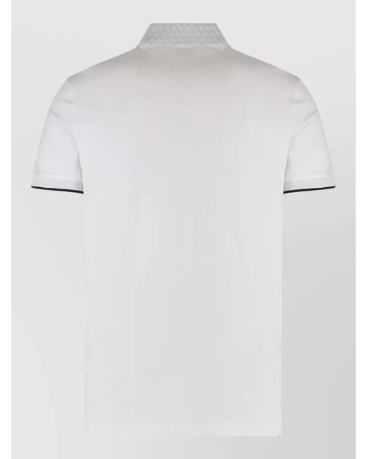 Boss White Polo Shirt Paddy Hexagonal Collar Stretch for men