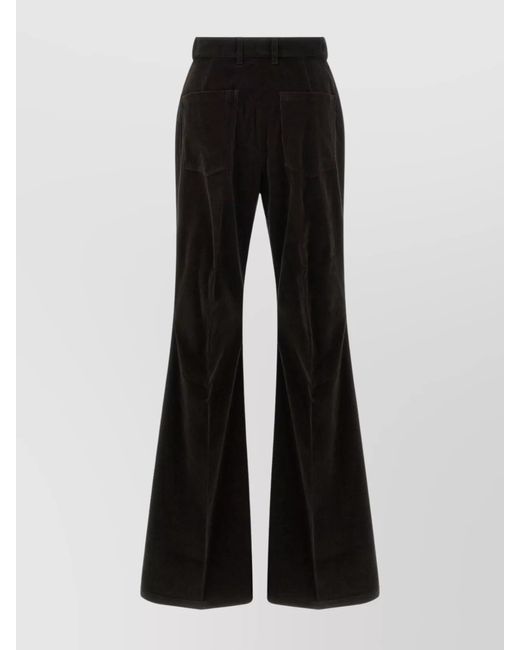 Ferragamo Black Velvet Flared Trousers
