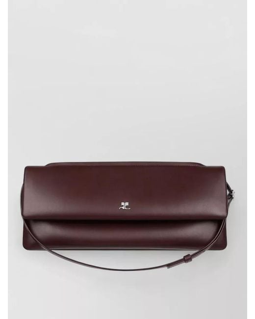 Courreges Brown Leather Shoulder Bag