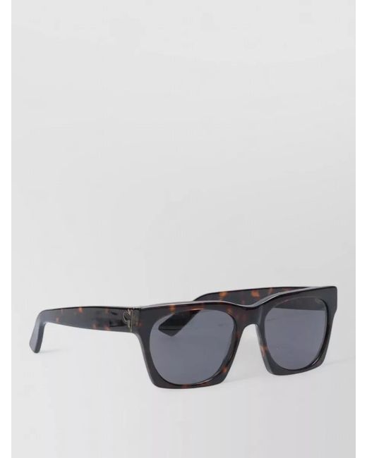 Facehide Gray Sunglasses Dark Lenses Rectangular Frame Thick Arms