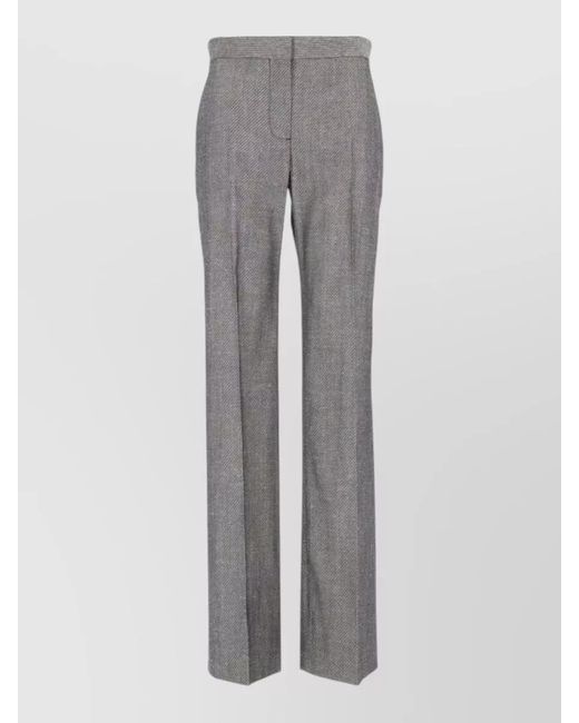 Stella McCartney Gray Twill Straight Leg Trousers