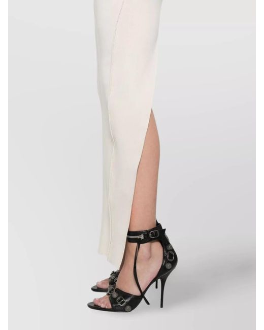 Rick Owens White Long Pencil Skirt