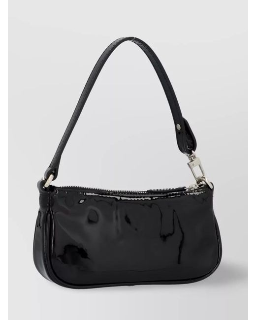 By Far Black Rachel Mini Leather Shoulder Bag