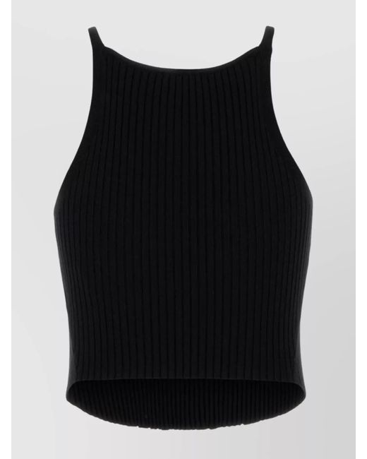 Courreges Black Sleeveless Knitted Top