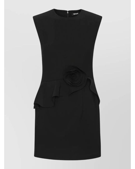 ROTATE BIRGER CHRISTENSEN Black Sleeveless Mini Dress