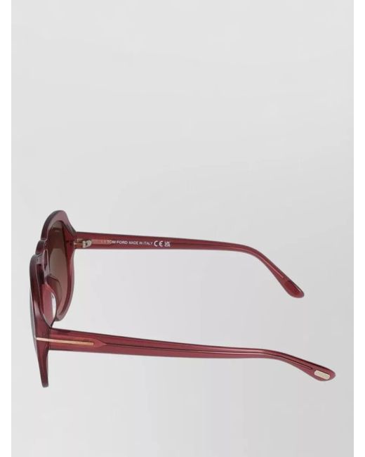 Tom Ford Purple Sunglasses Ft1012 Square Frame Tinted Lenses