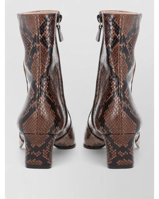 Stuart Weitzman Brown Leather Stassi Zipper Boots
