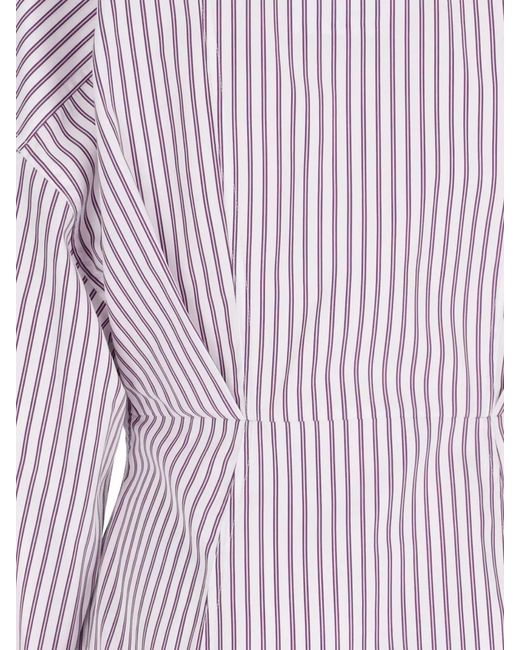 The Attico Purple Cotton Knee-Length Dress