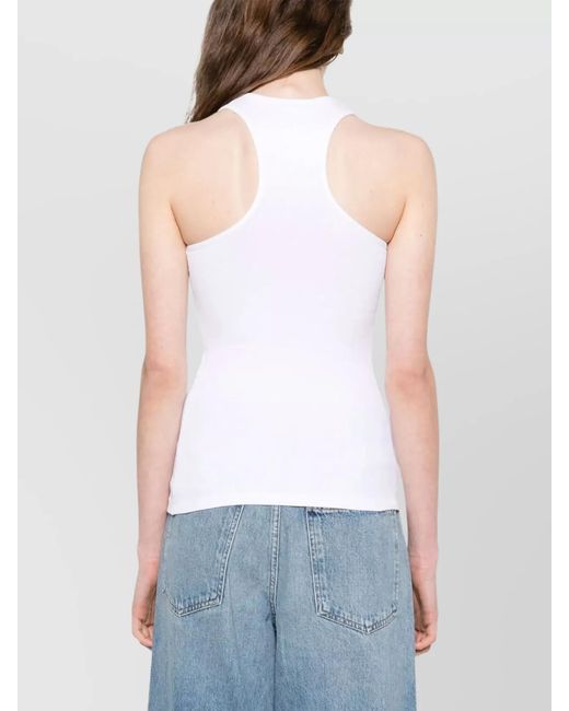 Stella McCartney White Cotton Graphic Tank Top