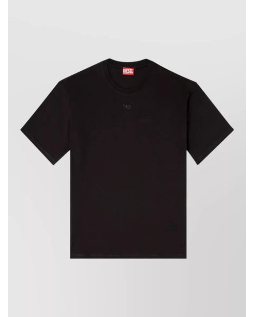 DIESEL Black Crew Neck T Shirt Short Sleeves for men