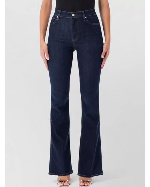 FRAME Blue Denim Flared Jeans