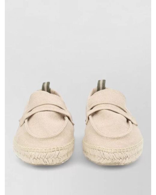 Castaner Natural Nacho Canvas Espadrille Moccasin Round Toe for men