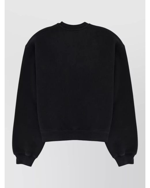 Alexander Wang Black Logo Crew Neck Sweatshirt Comfort Fit