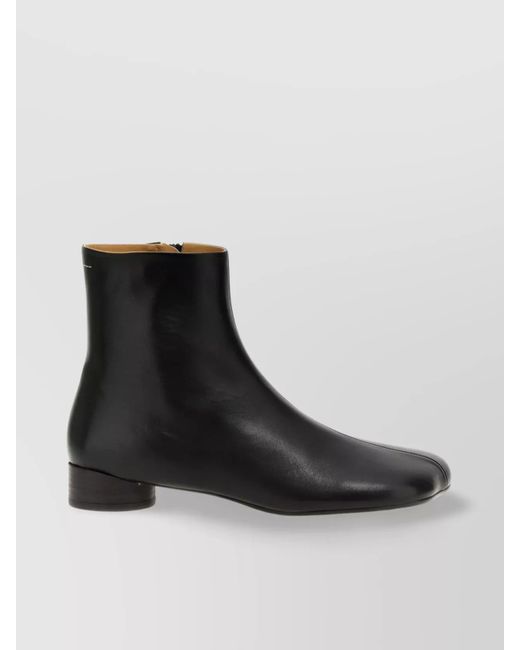 MM6 by Maison Margiela Shaped Toe Ankle Boots in Black | Lyst UK