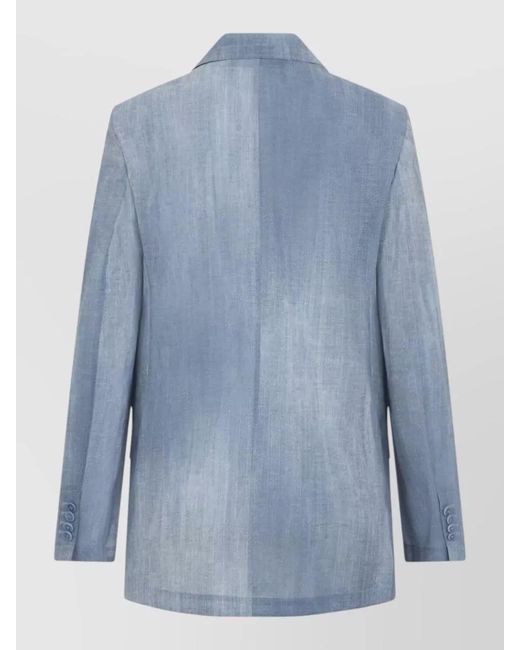 Ermanno Scervino Blue Double-Breasted Blazer