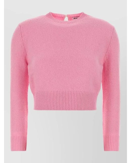 Jil Sander Pink Wool Sweatshirt