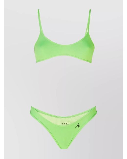 The Attico Green Stretch Technical Jersey Bikini Set