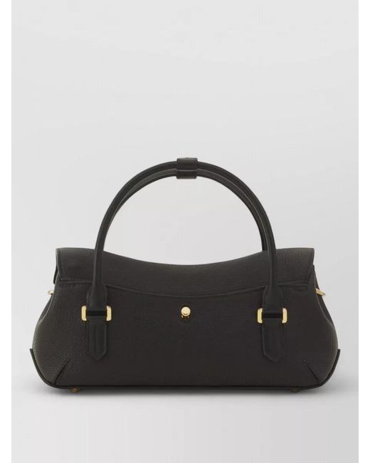 Lanvin Black Structured Shoulder Bag Tone Detailing