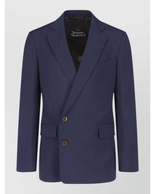 Vivienne Westwood Blue Virgin Wool Single-Breasted Suit for men