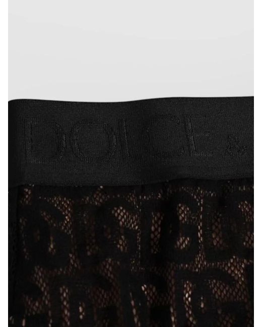 Dolce & Gabbana Black Lace High-Waist Briefs