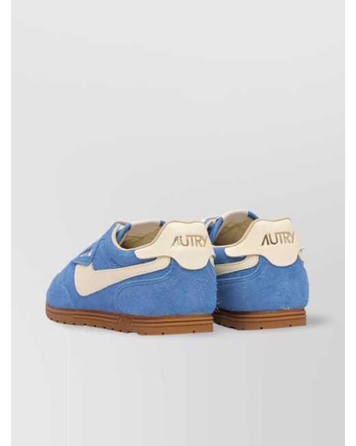 Autry Blue Suede Low-Top Sneakers for men
