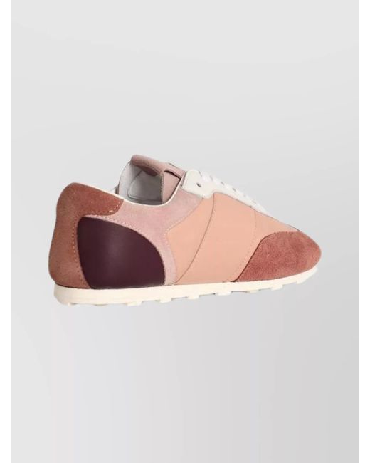 Marni Pink Leather Low-Top Sneakers