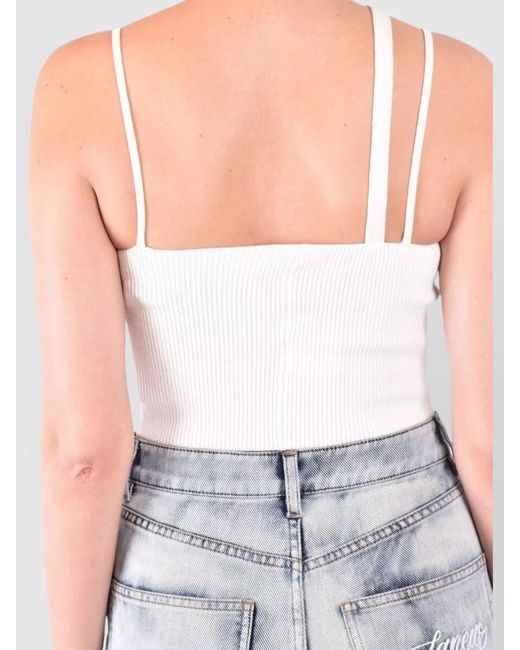 Laneus White Tank Top
