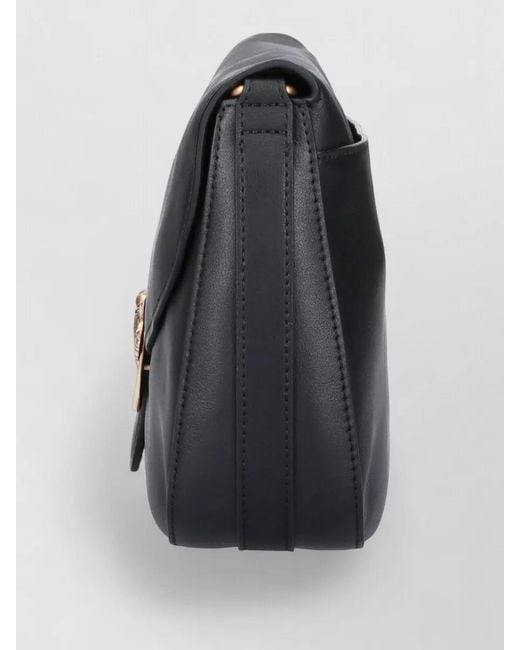 Pinko Gray Love Bag Leather Clutch Bag