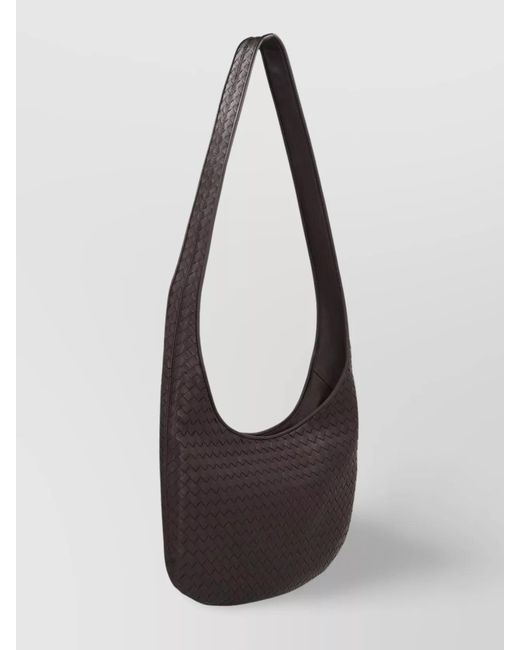 Bottega Veneta White Lamb Leather Intrecciato Messenger Bag for men