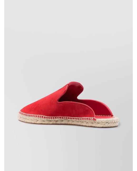 Lanvin Red Leather Espadrilles for men