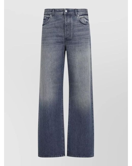 Dries Van Noten Blue High Waist Wide Leg Denim Jean for men